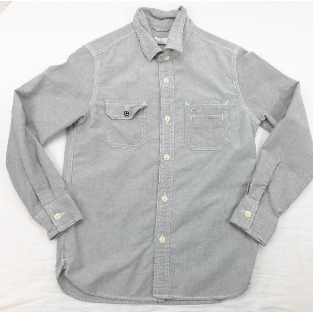 Crewcuts Boys Long Sleeve Button Up Light Wash Jean Shirt